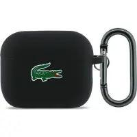 Lacoste AirPods Pro 3 Croc Logo flydende silikoneetui - Sort