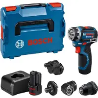 Bosch 12 V GSR 12V-32 FC 32/21Nm 2x2.0Ah REMOTE HEADS + 4x GFA LB