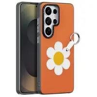 DUX Samsung Galaxy S26 Ultra Luvy cover med fingerring/håndrem - Orange / Marguerit