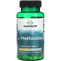 Swanson Health , L-Methionine, Featuring AjiPure, 500 mg, 60 Veggie Kapsler