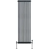 MonsterShop Traditionel 2-søjlet radiator - 1800 x 472 mm - Antracitgrå