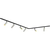 QAZQA Moderne skinnesystem med 6 spots beige 1-faset - Slimline Uzzy