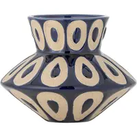 Bloomingville Bashir Vase, Blå, Stentøj