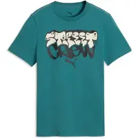 Puma MID 90s Graphic Tee Youth, Shop, Emerald Ice, 9-10Y