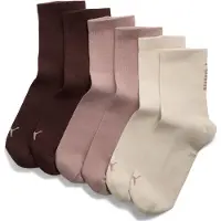 Puma Unisex Short Socks (3-Pack), Men, Beige Combo, 43-46