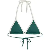 Puma Swim Women's Triangle Bikini Top, Sport, Petrol Green, L