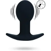 Levelz Single Bulb Vibrating Silicone Anal Plug - Black