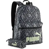 Puma Phase 20L Backpack Set, Accessories, Black/Apple Spritz/Football Aop, OSFA