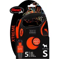 Flexi - Leash Xtreme S Tape 5M Black/Orange Max 20Kg - (600.8400)