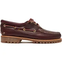 Timberland Timberlandtil mænd. TB0500096481 Autentiske bourgognefarvede bådsko i læder (47.5 W), Fast, Blonder, Casual, Klassisk, Burgund