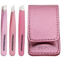 Tweezerman Micro Mini Pinzetten Set 3-tlg. Pink Pincet 1 stk.