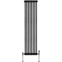 MonsterShop Traditionel 2-søjlet radiator - 1800 x 382 mm - Sort