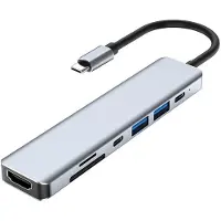 Lippa 7-in-1 87 W USB-C PD 4K HDMI Hub USB hub - 7 ports