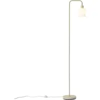 QAZQA Skandinavisk gulvlampe beige med hvidt glas - Wisp