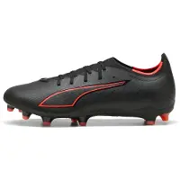 Puma ULTRA 6 MATCH FG/AG Football Boots Unisex, Shoes, Black/Red, 43