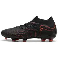 Puma FUTURE 9 ULTIMATE FG Football Boots Unisex, Shoes, Black/Glowing Red/Strongray, 36
