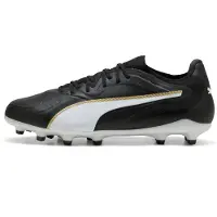 Puma KING 20 ULTIMATE FG/AG Football Boots Unisex, Shoes, Black/White/Gold, 42