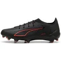 Puma ULTRA 6 ULTIMATE FG Football Boots Unisex, Shoes, Black/Red, 37.5