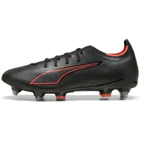 Puma ULTRA 6 MATCH MxSG Football Boots Unisex, Shoes, Black/Red, 40.5