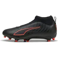 Puma ULTRA 6 MATCH+ Laceless FG/AG Football Boots Youth, Shoes, Black/Red, 38
