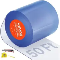 Vevor Klar PVC-gardin, 15 m længde x 20 cm bredde, plastikdørstrimmel i bulk, gardinstrimler til walk-in-fryser og kølerum til døråbninger i supermarkeder, garager, lagerbygninger, lader og dyrehuse