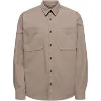 Only & Sons Skjorte 'ONLY &amp; SONS ONSALP Canvas Overshirt' brun