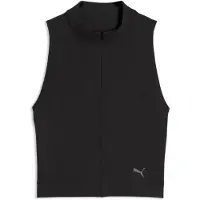 Puma CLOUDSPUN Quarter-Zip Tank Top Women, Clothing, Black, XS