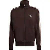 Adidas Originals Sweatjakke 'Firebird' mørkebrun / lyserød