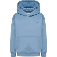 Hummel Hættetrøje - hmlJr Loose Hoodie Bee - Faded Denim - - 5-6 år (110-116) - Hættetrøje