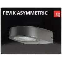SG ARMATUREN Vægarmatur Fevik 3000 asymmetrisk, LED 3000K, grafit