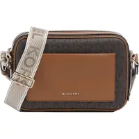 Michael Kors Michael Korstil kvinder. 32R5G5VC9B Brun skuldertaske med monogram (OSFA), Casual, Polyester