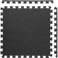 One Fitness -beskyttelsesmåtte MP10 122 cm x 122 cm x 1 cm sort