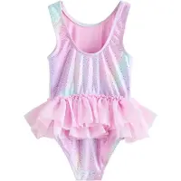 Next Badedragt lysegul / mint / lavendel / pink