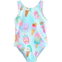 Next Badedragt lyseblå / lysegrøn / lys pink