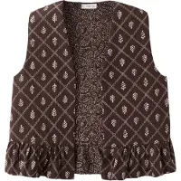 MANGO TEENS Vest 'Irma' brun / mørkebrun
