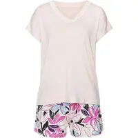 LASCANA Shorty lyseblå / pink / pastelpink / sort
