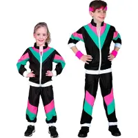 Widmann Sort 80er joggingdragt kostume