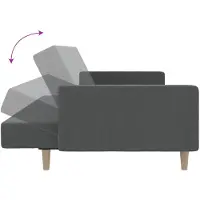 vidaXL 2-personers sovesofa stof lysegrå