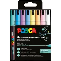 Posca marker sæt Soft Colors, PC-1MR 8 ass. farver