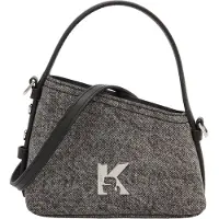 Karl lagerfeld JEANS Skuldertaske grå / sort