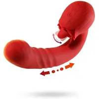 Vuxen Rose Thrusting Vibrator