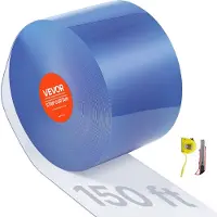 Vevor Klar PVC-gardin, 45,7 m længde x 20 cm bredde, plastikdørstrimmel i bulk, gardinstrimler til walk-in-fryser og kølerum til døråbninger i supermarkeder, garager, lagerbygninger, lader og dyrehuse