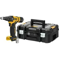 DeWalt DCF403NT-XJ, Sort, Gul, 2.4,3.2,4,4.8 mm, Aluminium, Rustfrit stål, 10000 kN, 2,5 cm, Batteri