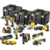 DeWalt COMBO 18V DCK1012P4T (DCD796, DCF887, DCS565, DCS382, DCS356, DCS334, DCH172, DCG405, DCE088NG18, DCL040) 4x5,0Ah 3xTSTAK