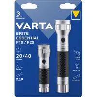Varta Brite Essential Twinpack F10 / F20 - Lommelygte - LED (pakke med 2)