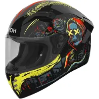 Airoh Conner Double Face Integralhjelm Sort/Neon-gul M