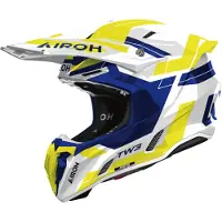 Airoh Twist 3 Dynasty Crosshjelm Hvid/Gul/Blå/Sort XL