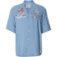 Scotch & Soda Skjorte 'The 40th Annive' lyseblå / gul / burgunder / hvid