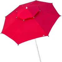 Aktive Ottekant Parasol Med Metalstang Dobbelt Tag Og Uv30-beskyttelse 280 Cm