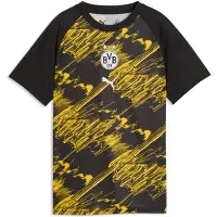Puma Borussia Dortmund Warmup Jersey Youth, Football, Black/Faster Yellow, 11-12Y